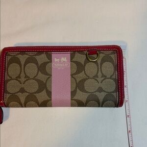Coach Brown and Pink Wallet